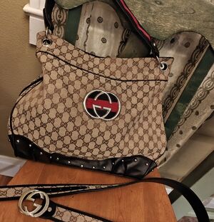 GG Monogram Fashion Tote And Belt.